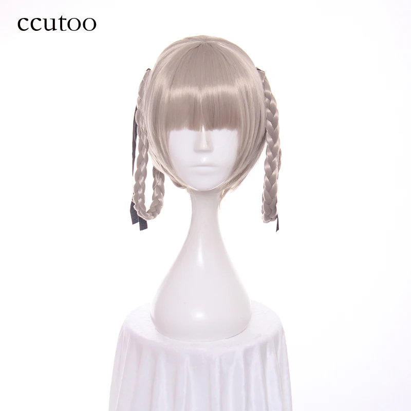 

ccutoo Grey Short Anime Kakegurui Compulsive Gambler Kirari Momobami Synthetic Hair Heat Resistance Cosplay Wig