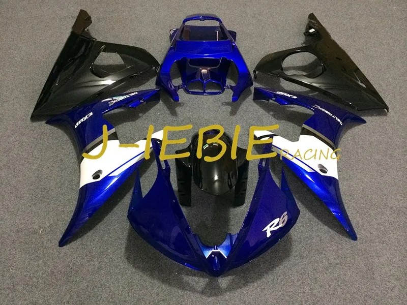 

Blue white black Injection Fairing Body Work Frame Kit for Yamaha YZF R6 2005