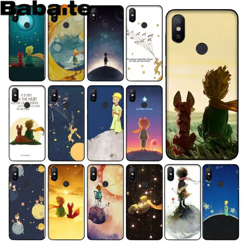 Babaite The Little Prince and the Fox Black Cell Phone Case For redmi 5plus 5A 6pro 4X note5A note4x note6pro 6A Mobile Cover | Мобильные