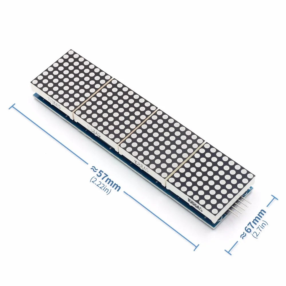 MAX7219 матричный модуль микроконтроллер 4 в одном дисплее с линией 5P