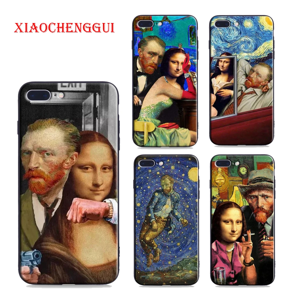 Смешные чехлы для iPhone 11 12 pro mini X XR XS MAX 5 5s 6 6s 7 8 plus se2020 Ван Гог Звездный мягкий чехол