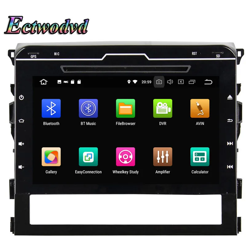 Clearance Ectwodvd Octa Core 4G RAM 64G ROM Android 9.0 Car Multimedia DVD Player GPS HeadUnit for Toyota Land Cruiser 2016 2017 2018- 1