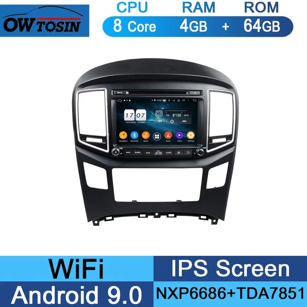 " ips 1920*1080 8 ядерный 4 Гб+ 64 Гб rom Android 9,0 автомобильный dvd-плеер для hyundai H1 Grand Starex DSP радио gps Parrot BT - Цвет: 64G