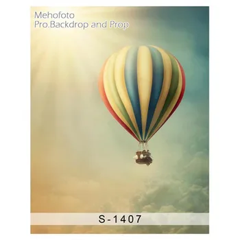 

High-grade vinyl fire balloon sunlight children Photography Backdrops Computer Printing Background