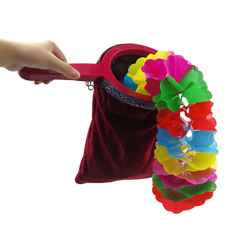 

Repeat Zipper Change Bag(Double Layer) Magic Trick Gimmick Prop Comedy Close Up Appearing From Empty Bag Magie Toys for Children