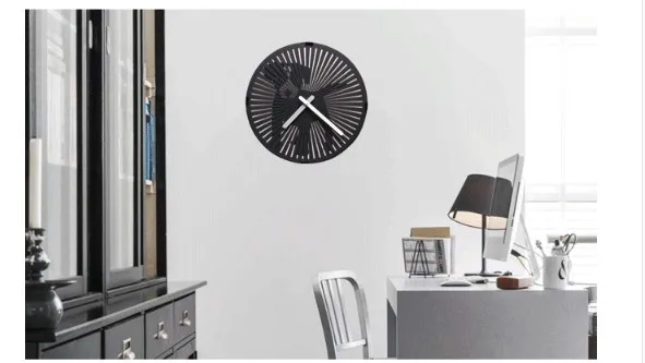 Часы динамические решетки Иллюзия moire бахрома Висячие часы декоративные подарок