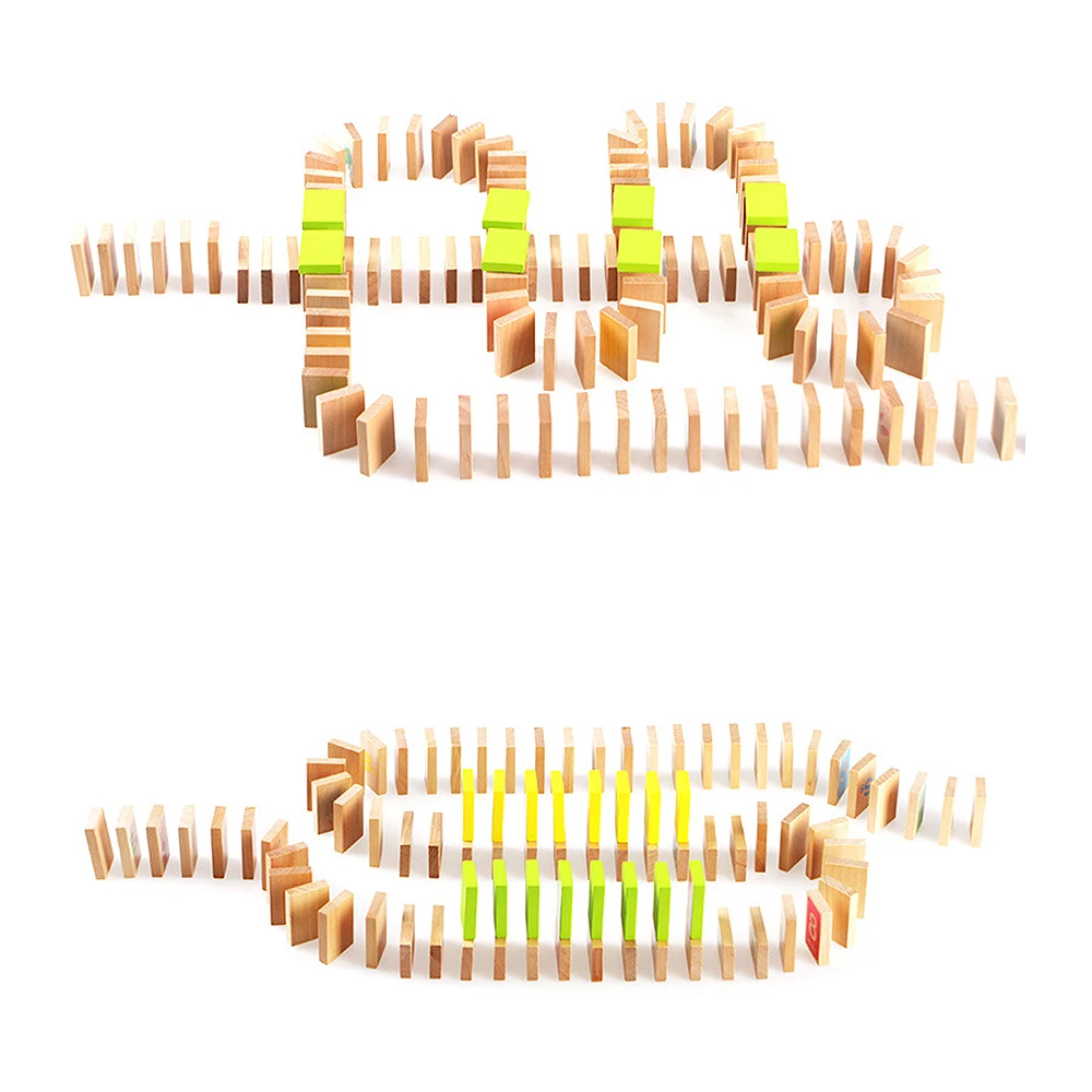 100 шт./лот, деревянные кубики домино, фигурки, английские фигурки домино, Конструкторы для раннего образования, головоломки, когнитивные игрушки