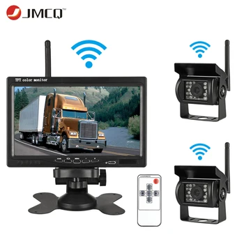 

JMCQ 7 Inch TFT LCD Wireless Car Monitor HD Display Reverse Camera Parking System For Car Rearview Monitors For Truck work cars