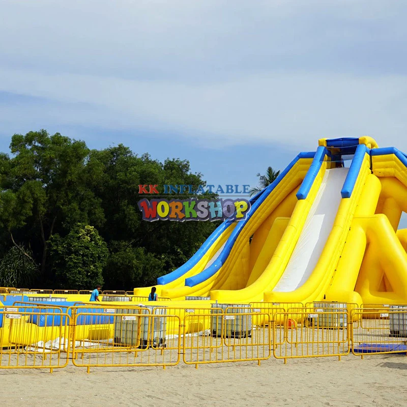Fun inflatable water slide