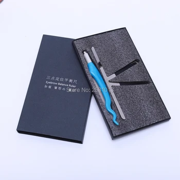 

Permanent Makeup Tattoo Eyebrow Ruler Measure Tool Metal Eyebrow Balance Ruler Shaping Stencil Tools