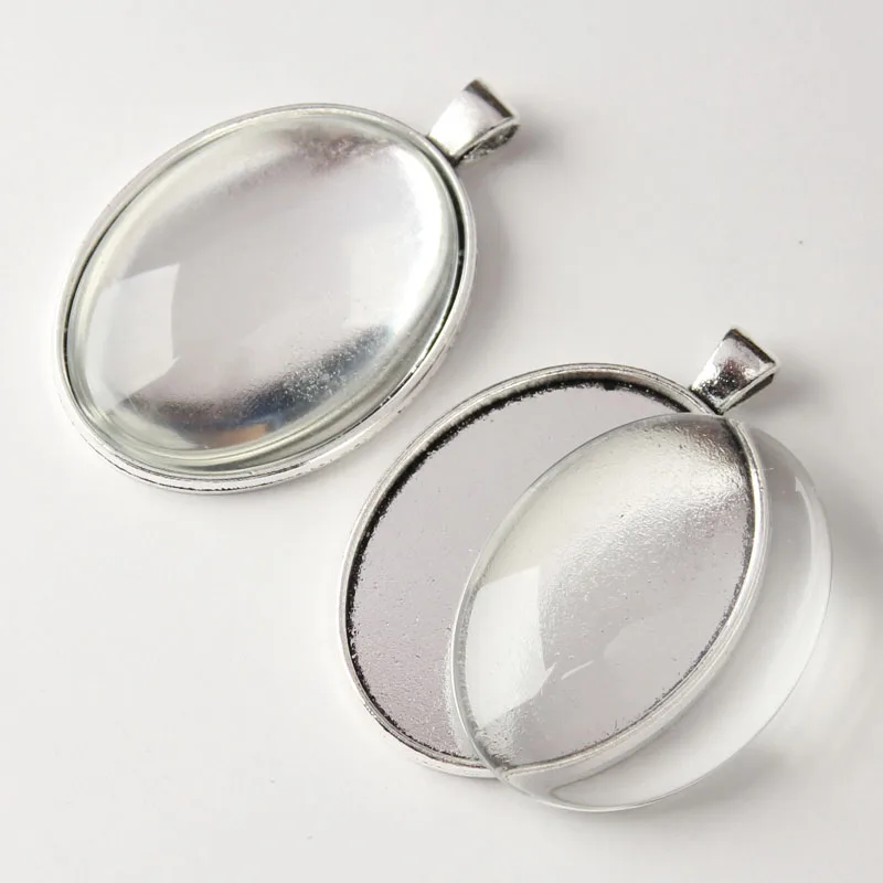 20sets Inner 30x40mm Cameo Cabochon Base Settings Pendant Antique