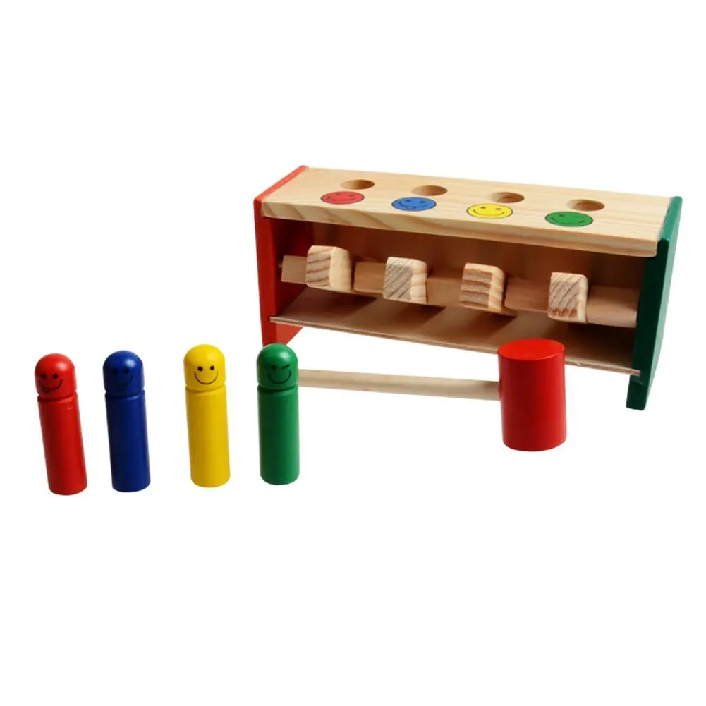 Детская развивающая игрушка для малышей, деревянная игра, молоток