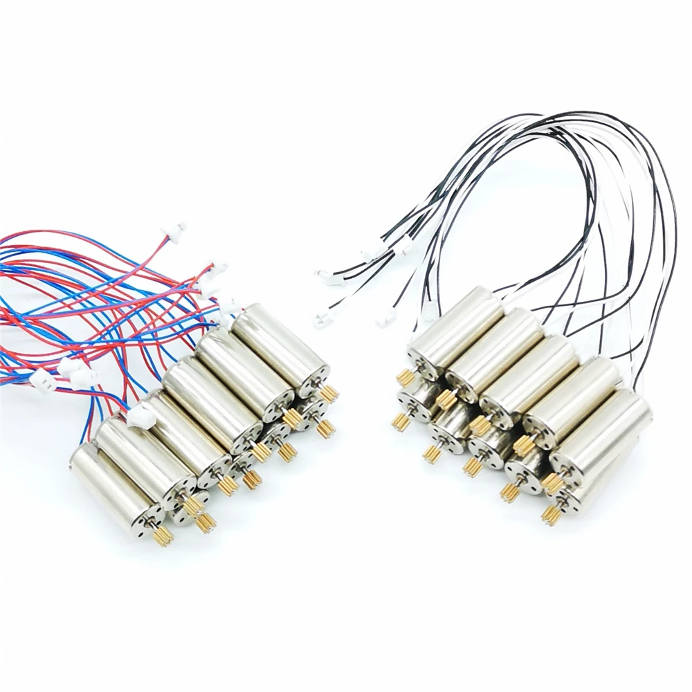 10 шт. 3,7 в 8520 8,5x20 мм мини-мотор без сердечника с зубчатой передачей CW CCW Для DIY крошечных микро крытых FPV гоночных квадрокоптеров