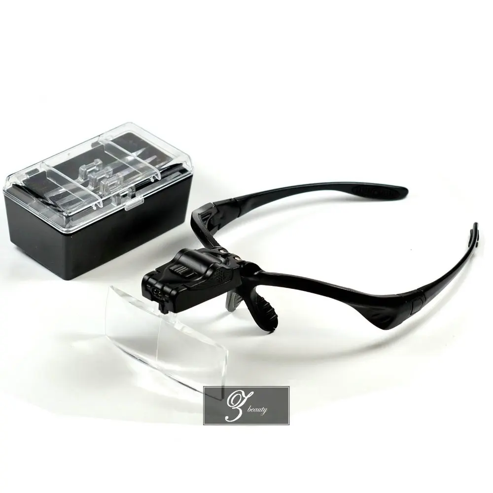 

Black 5 Lens Headset Magnifier Magnifying Glass Eyelash Extension LED & Hands Free