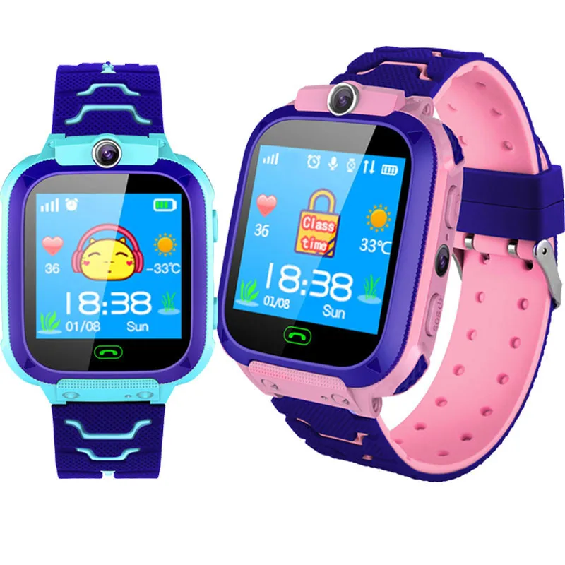 

Children Smart Watch Touch Screen LBS Positioning Tracker Monitor Voice Monitoring Phone For Kids Safety Perfect Gift For Kids