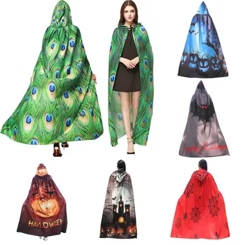 

#4 DROPSHIP 2018 NEW HOT Fashion Women Novelty Pumpkin Print Cape Scarf Halloween Poncho Shawl Wrap Costume Freeship