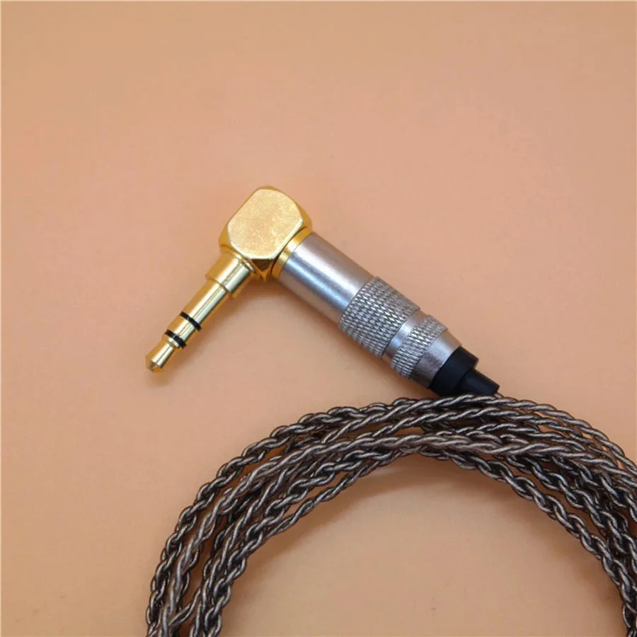Td39 DIY ремонт кабель наушников для замены Аудио позолоченные серебряные наушники гарнитуры наушники Вист ткань Провода обслуживание линии