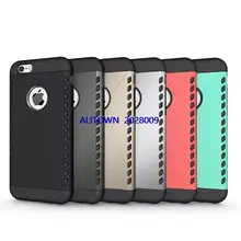 100pcs Dual Heavy Duty armor Shield Case For Apple iPhone 6 6S case 6S Protective Skin Double Color Shock Prooffor