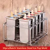 10pcs/Batch DIY Stainless Steel Ice Cream Popsicle Mold Summer Ice Pops Maker Moulds Stick Holders More Options 4