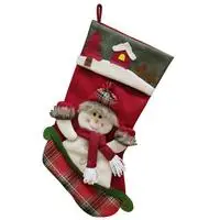 Рождественские чулки; носки Санта-Клауса; подарок для детей; сумка для конфет; Рождественское украшение для дома; Новогоднее украшение на елку - Цвет: 19