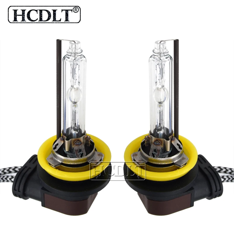 HCDLT 1 Pair AC 12V 35W 55W Xenon H11 HID Bulb 5500K 3800LM Fast Bright Auto Car Headlight Lamp Metal Base H11B Xenon HID Bulbs (6)