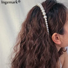 Ingemark, Корейская лента для волос с пресноводным жемчугом для девушек,, аксессуары для волос, вечерние, свадебные, сладкие повязки на голову, свадебные обручи, ювелирное изделие, подарок