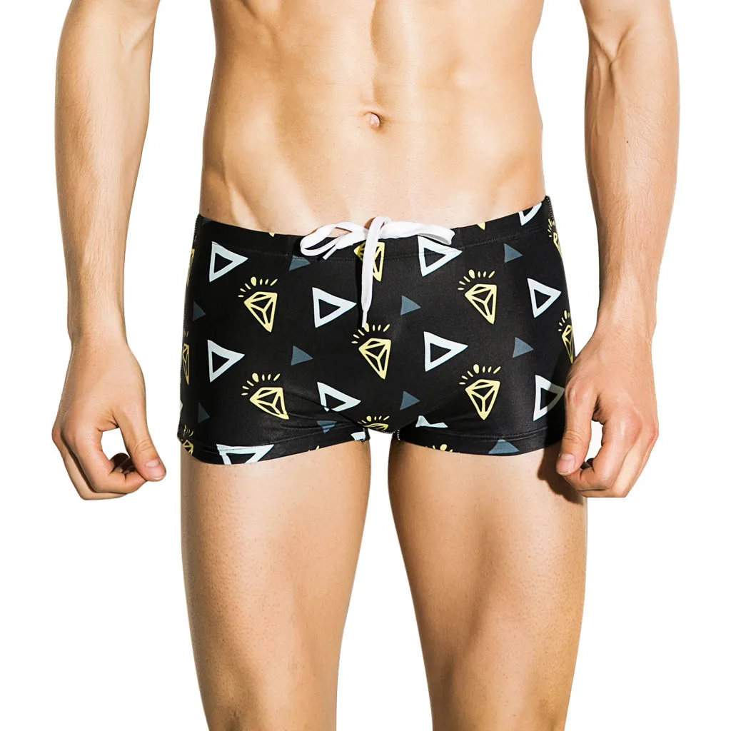 

swimming trunks 2019 swimwear men push up Fashion Men Breathable Trunks Pants Beach Print Running Swimming Underwear