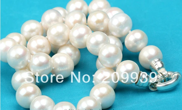 

Hot sell Noble- FREE SHIPPING>>>@@ AS3171 RARE LARGE 11.5-12MM WHITE CULTURED FRESHWATER PEARL CHOKER NECKLACE