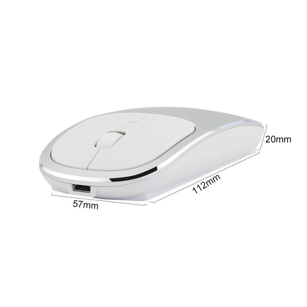 CHUYI 2.4G Wireless Rechargeable Mouse Silent Ultra-thin Mouse With Type-c Mute Portable Computer Gaming Mause For Laptop