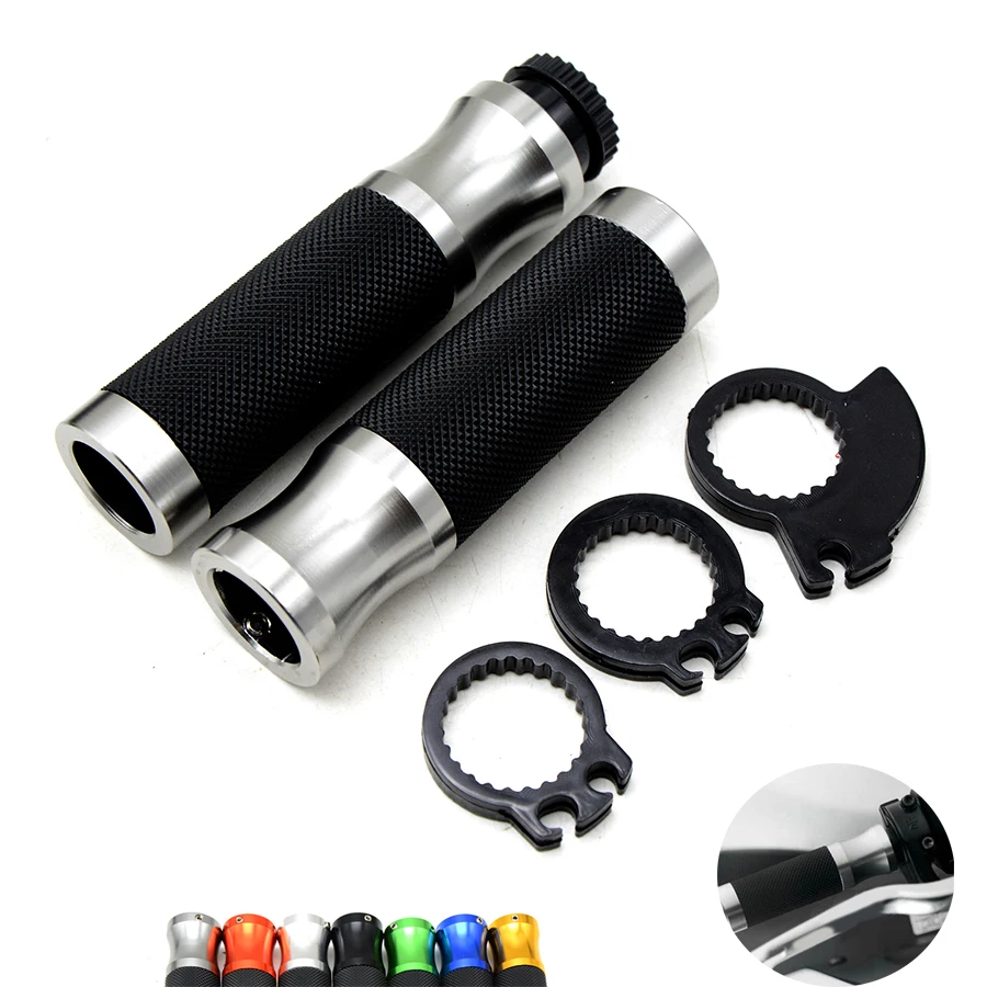 CNC 7/8" Universal Motorcycle Handlebar Grips Dirt Bike Handle Hand Bar