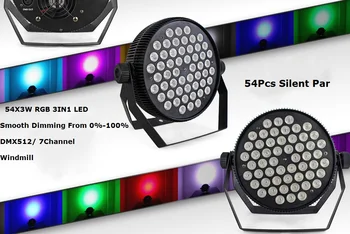 Proyector de Luz LED para Discoteca, Luz de escenario, RGB, 3 en 1, silencioso, 54X3W, novedad de 2018