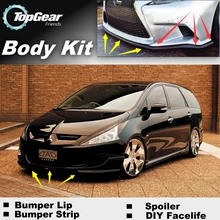 Бампер для губ отражатель губы для Mitsubishi Grandis/Space Wagona передний спойлер юбка для тюнинга автомобиля/обвес крыло/полоса