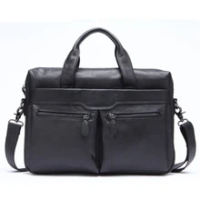 Лидер продаж натуральная кожа Для мужчин Портфели Для мужчин, кожаная сумка для ноутбука Бизнес сумка через плечо для путешествий сумка P820
