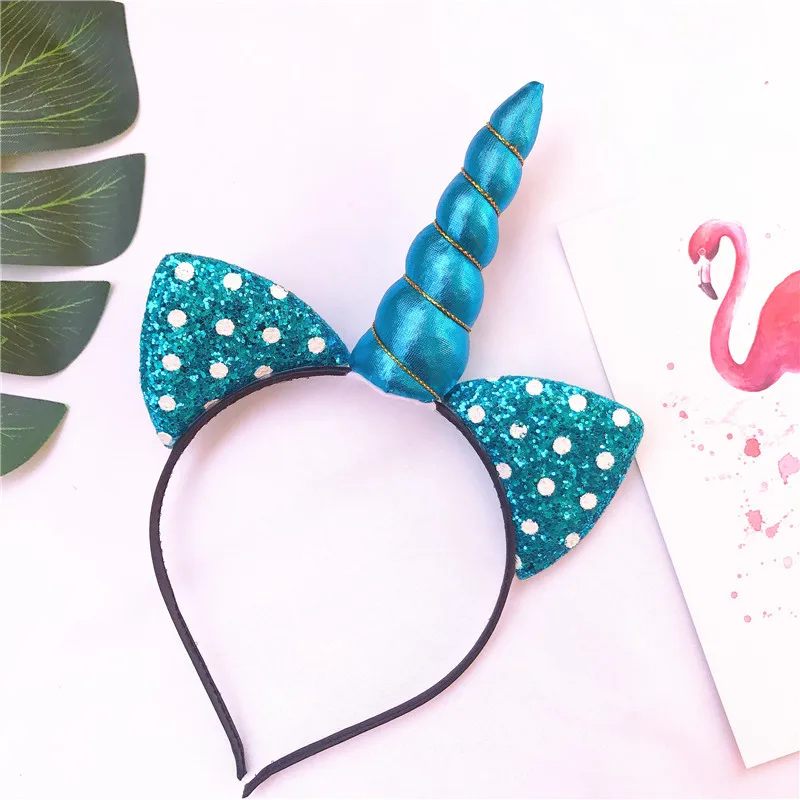 

New Brand Cute Kids Women Sweet Flower Unicorn Horn Hair Band Headband Birthday Party Flower Floral Headwear Crown