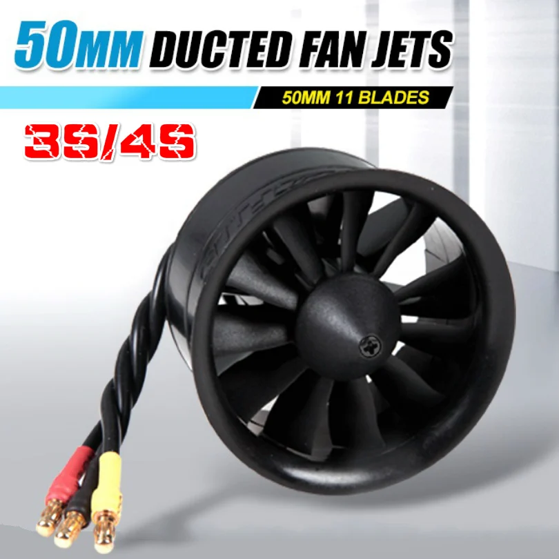 

FMS 50mm 11 Blades Ducted Fan EDF Unit With 2627 KV4500 (4S) / KV5400 (3S) Motor (optional) For RC Airplane Model Plane Parts