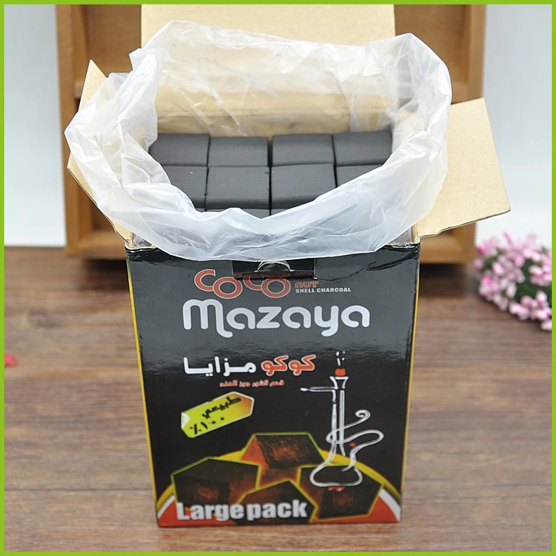 96pcs 1 box square Slow burning hookah shisha charcoal, 22x22x22mm