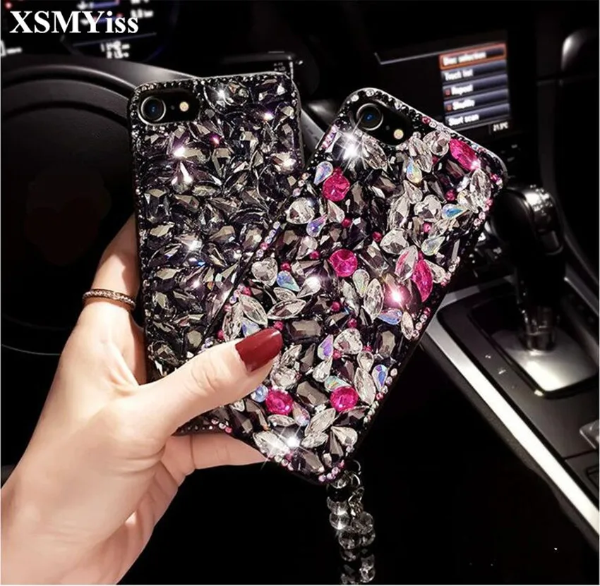 

XSMYiss Bling Rhinestone Crystal Diamond Fox and Soft Back Phone Case Cover For Samsung S4 S5 S8 S9 S6/S7edge S8/S9plus N4 N5 N8