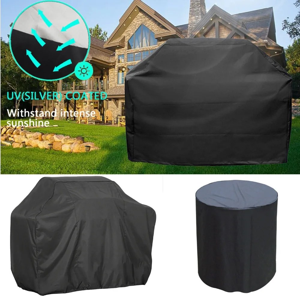 Waterproof Anti Dust BBQ Grill Cover also for Patio Furniture Chaise Lounge Charcoal Electric Barbeque Grill Protector Covers