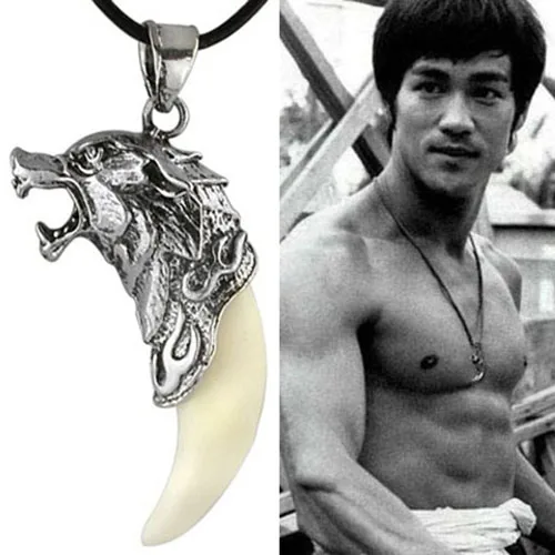 Cool Brave Men Wolf Head Tooth Pendant Necklace Domineering Jewelry Fashion Gift men's necklace mens chains