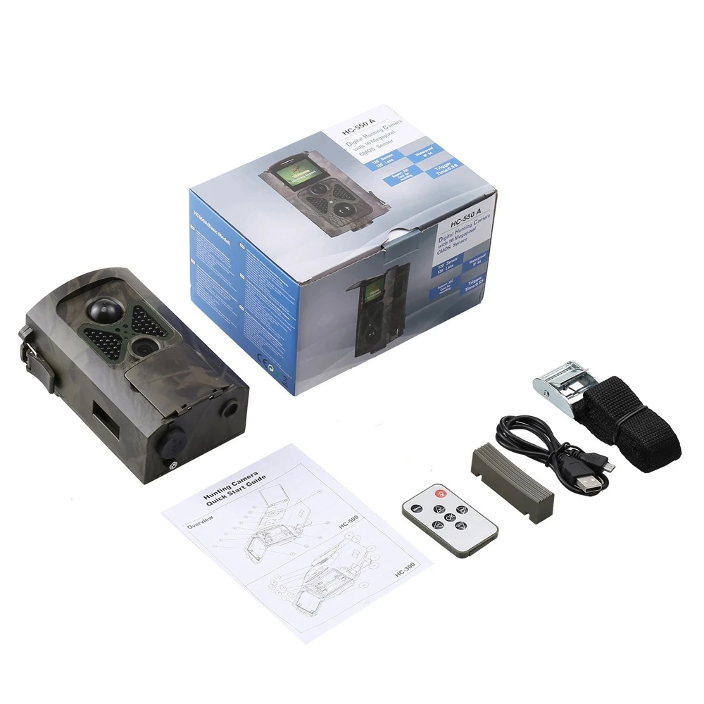 Wireless Trail Hunting Camera 16MP 1080P Wildlife Surveillance Night Vision Cameras HC550A 1080P 16MP Photo Trap Tracking