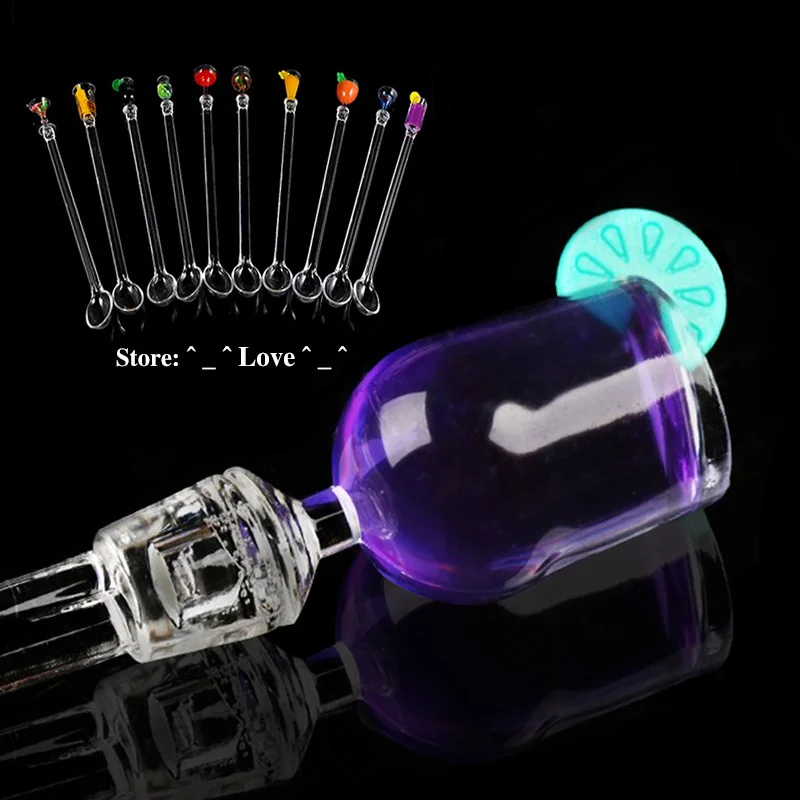 10 pcs 23 cm Cute Cocktail Drink Mixer Bar Puddler spoon Stirring