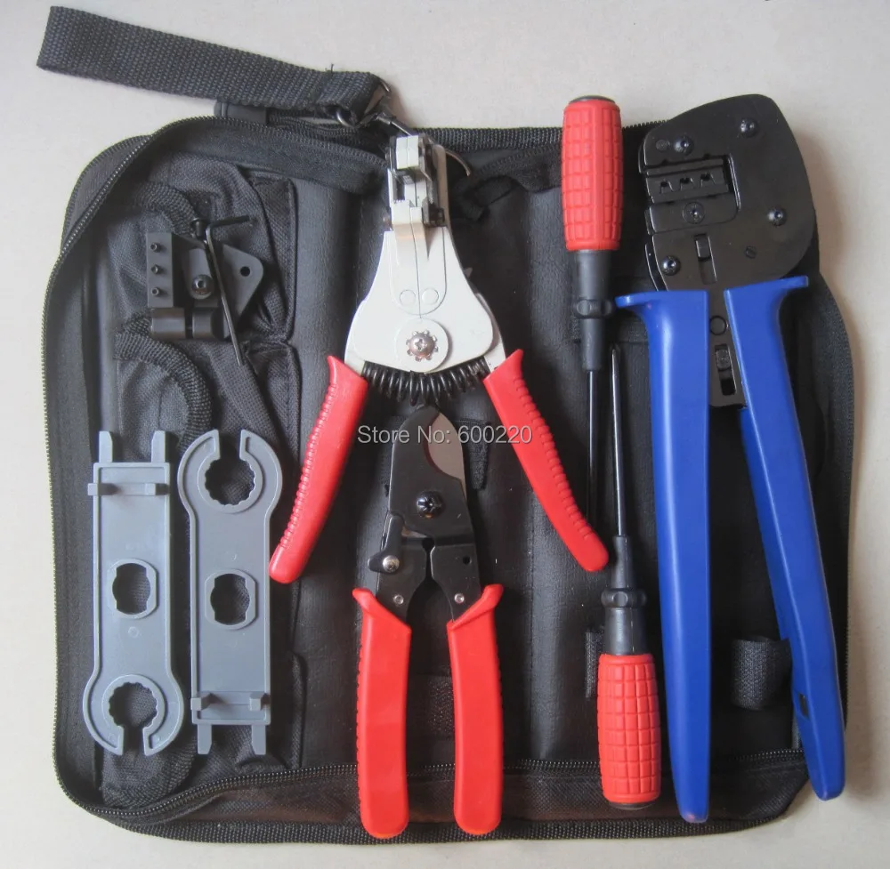 

Solar Crimping Tool Kits with 2.5-6.0mm2 crimping tool MC3/MC4 crimping die,solar tool set with MC4/MC3 Crimper,Stripper,Cutter