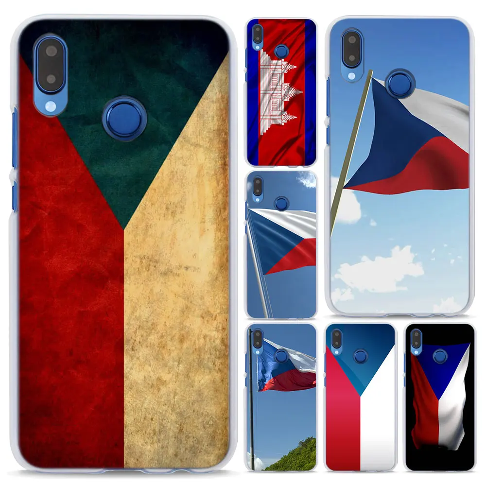 

czech republic flag Pattern Transparent frame hard Phone Case Cover for Huawei P10 P20 Lite P8 P9 Lite 2017 P smart P10 Lite