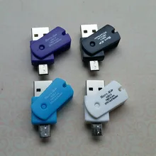 3 цвета Мини Micro USB 2,0 OTG адаптер+ Micro SD TF кард-ридер для телефонов Android внешний портативный USB SD кард-ридер Suppion