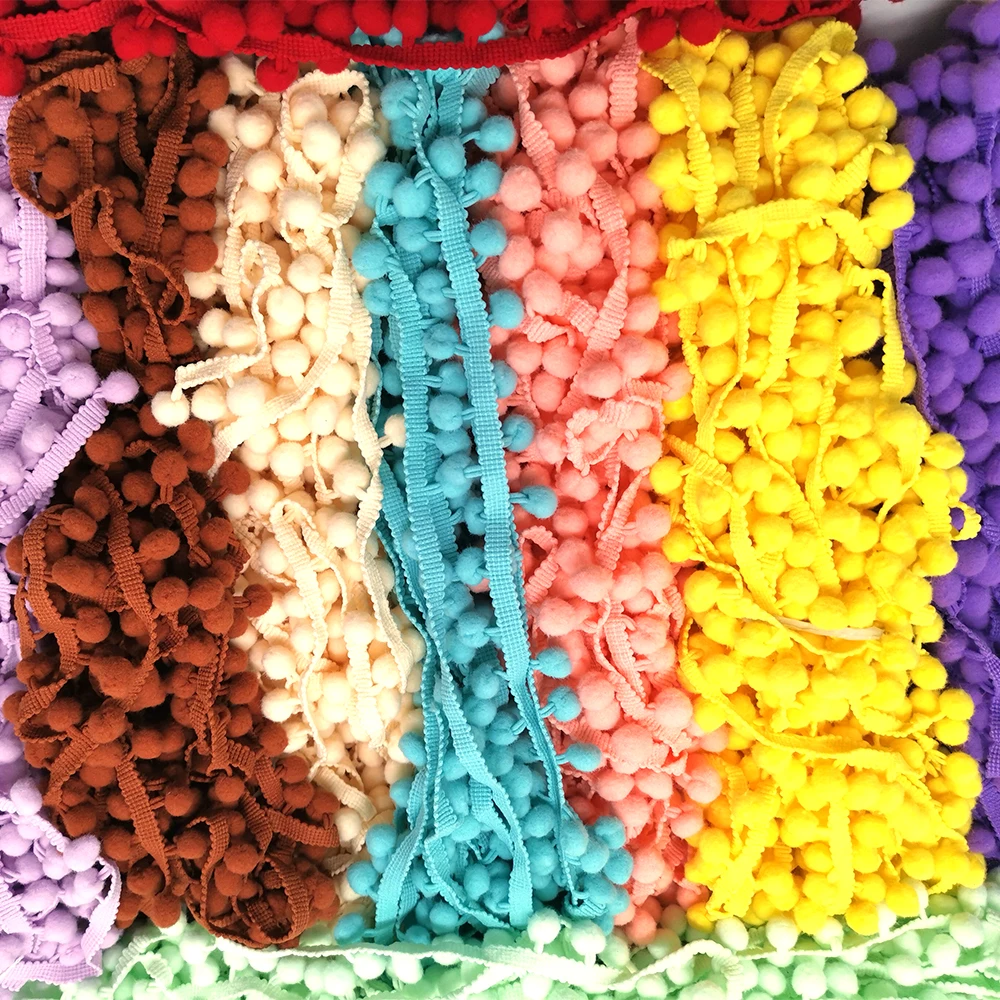 1-5yard Pom pom Fringe Lace Ribbon Pompom Trim Ball Fabric DIY Sewing Tassel Lace Kintted Fabric Handmade DIY Craft Accessorie 1-5yard Pom pom Fringe Lace Ribbon Pompom Trim Ball Fabric DIY Sewing Tassel Lace Kintted Fabric Handmade DIY Craft Accessorie