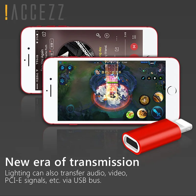 ! ACCEZZ Mini Micro USB для Apple адаптер iphone X XS XR 6 7 5 Plus синхронизация данных зарядка OTG