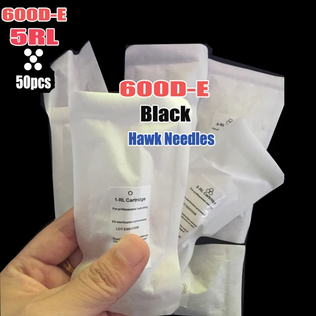 Black 50pcs 5RL 600D-E Permanent Makeup Needles Sterilized Eyebrow Needles For Permanent Machine Gun Black 50pcs 5RL 600D-E Permanent Makeup Needles Sterilized Eyebrow Needles For Permanent Machine Gun