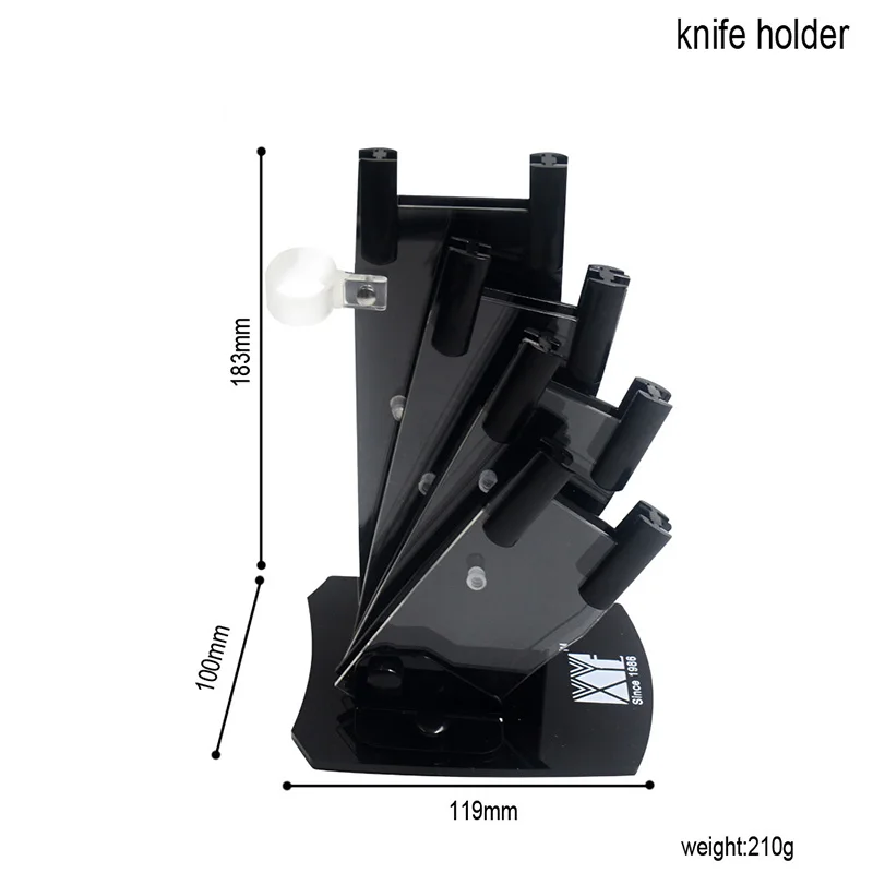Chef Knife Block 5-Pieces Set Knife Stand Used for 3" 4" 5" 6" Ceramic Knife+ One Peeler High Grade Acrylic Knife Holder