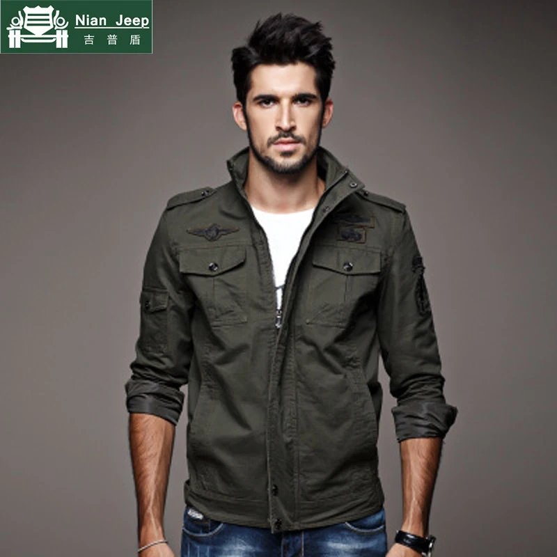 Kaufen 2018 heißer Verkauf Militärjacke Männer Plus Größe 5XL 6XL Frühling   herbst Fracht Armee Solide Baumwolle Männlich Marke Kleidung herren jacken