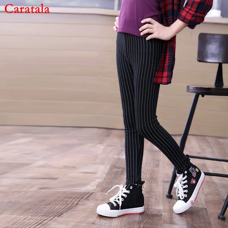 

Caratala 3-10 Years Kids Clothing New Hot Children Stripe Pants Baby Girls Leggings Skinny Trousers